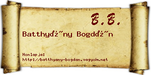 Batthyány Bogdán névjegykártya